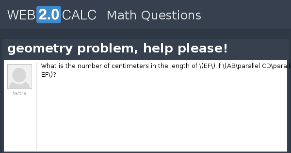 View question - geometry problem, help please!