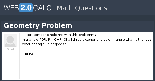 View question - Geometry Problem