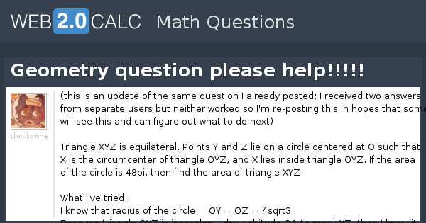 View question - Geometry question please help!!!!!