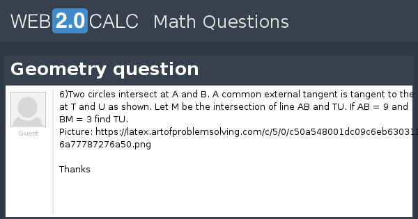 View question - Geometry question