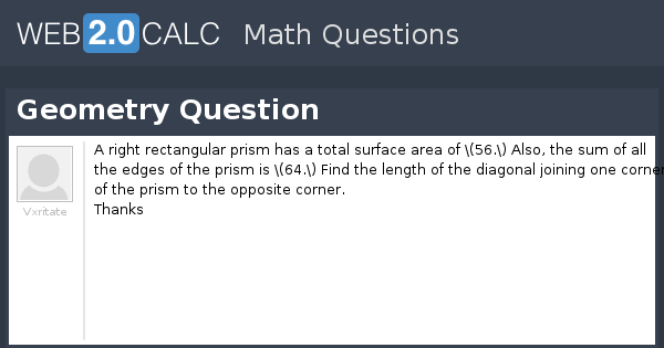 View question - Geometry Question