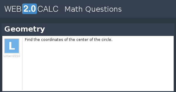 View question - Geometry