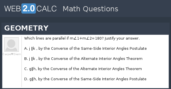 Converse Of The Same Side Interior Angles Postulate