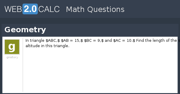 View question - Geometry