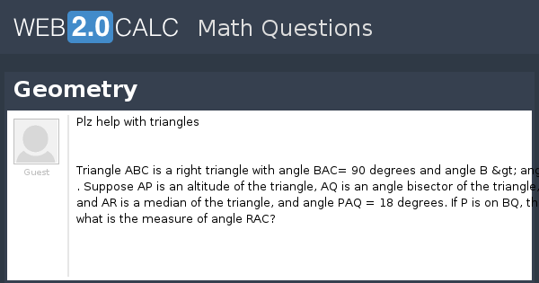 View question - Geometry