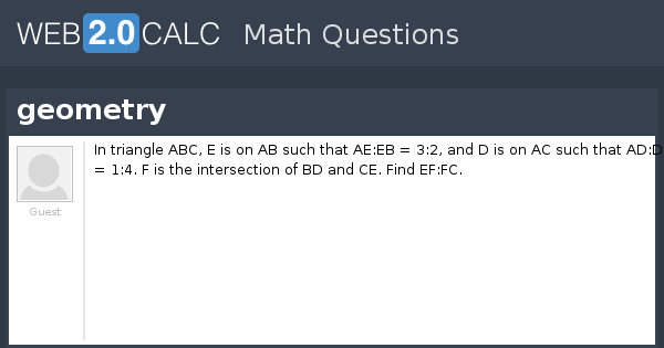 View Question Geometry