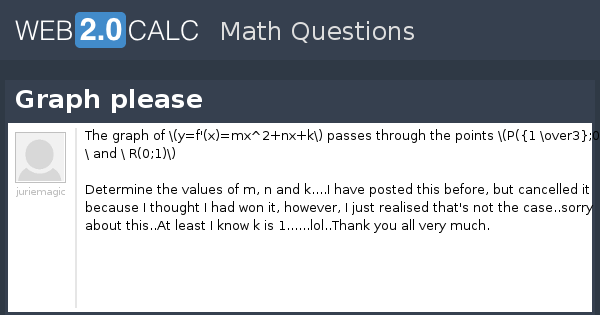 View question - Graph please