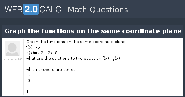 View Question Graph The Functions On The Same Coordinate Plane