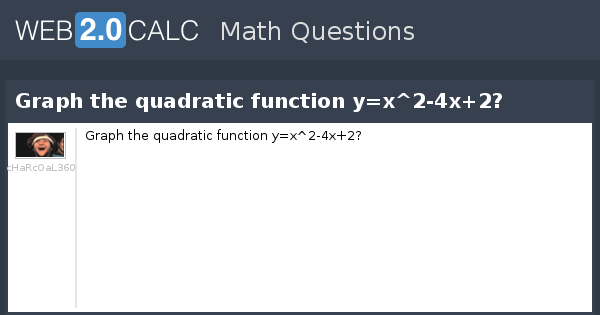 View Question Graph The Quadratic Function Y X 2 4x 2