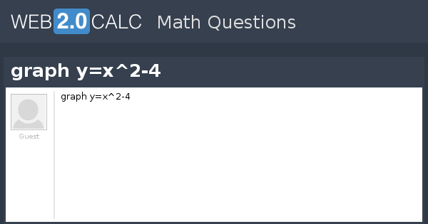 View Question Graph Y X 2 4