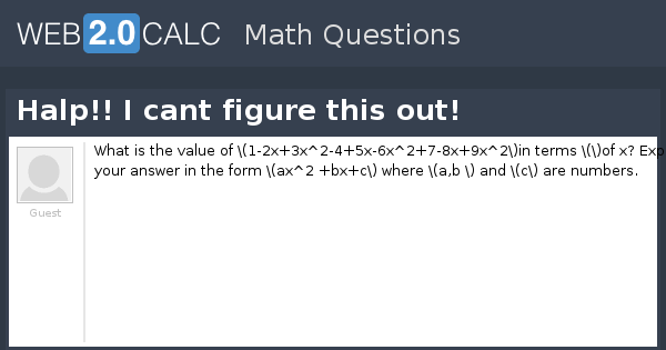 View question - Halp!! I cant figure this out!