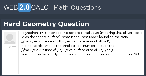 View Question Hard Geometry Question