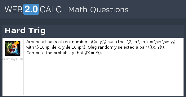View Question Hard Trig