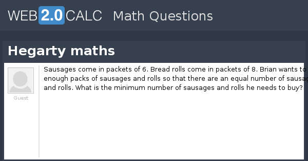 View question - Hegarty maths