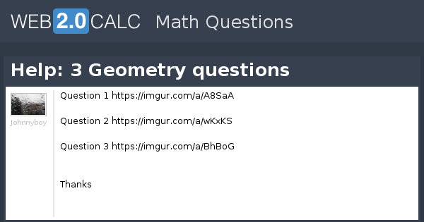 View question - Help: 3 Geometry questions