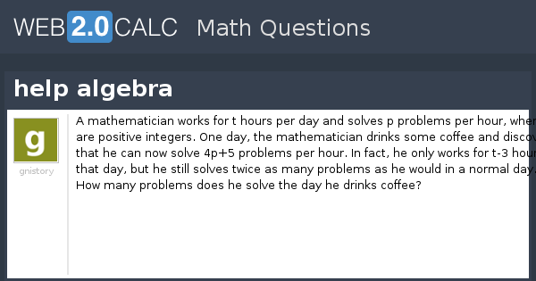 View question - help algebra