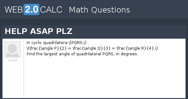 View question - HELP ASAP PLZ
