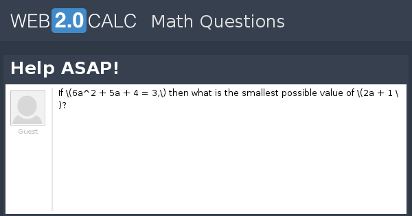 View question - Help ASAP!