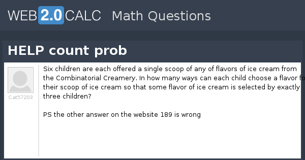 View question - HELP count prob