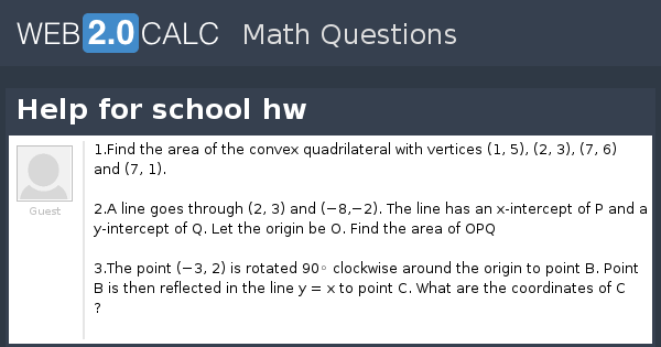 View Question Help For School Hw