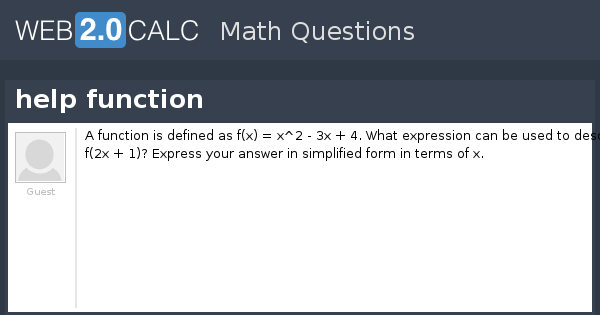 View question - help function