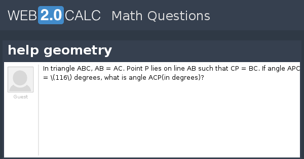 View question - help geometry
