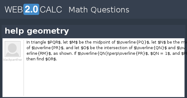 View question - help geometry