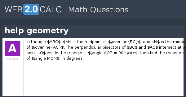 View question - help geometry