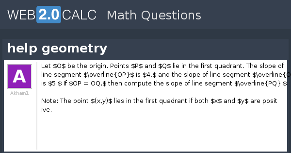 View question - help geometry