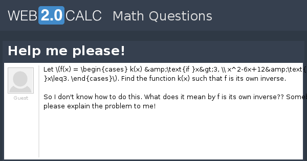 View question - Help me please!