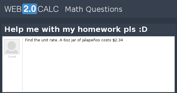 Help me my homework