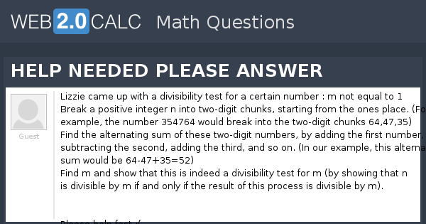 View question - HELP NEEDED PLEASE ANSWER