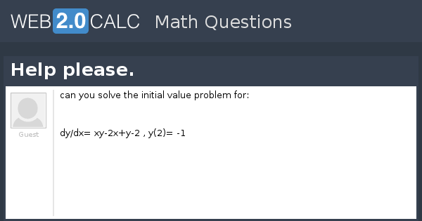 View Question Help Please