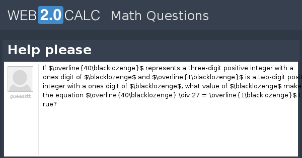 View question - Help please