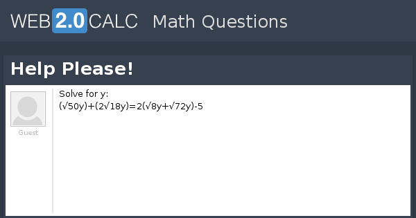 View question - Help Please!