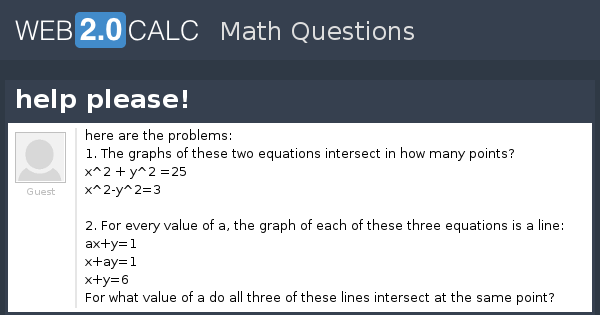 View Question Help Please