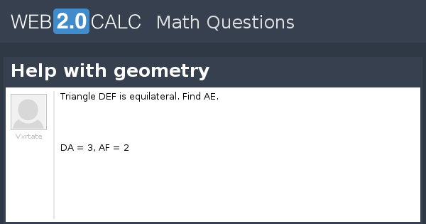 View question - Help with geometry