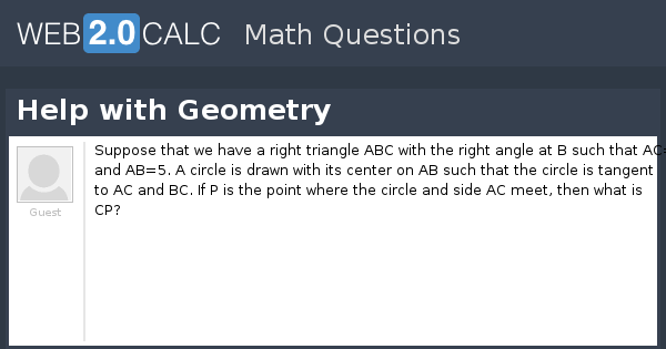 View question - Help with Geometry
