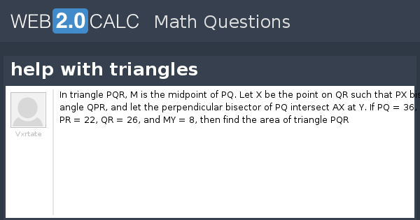 View question - help with triangles