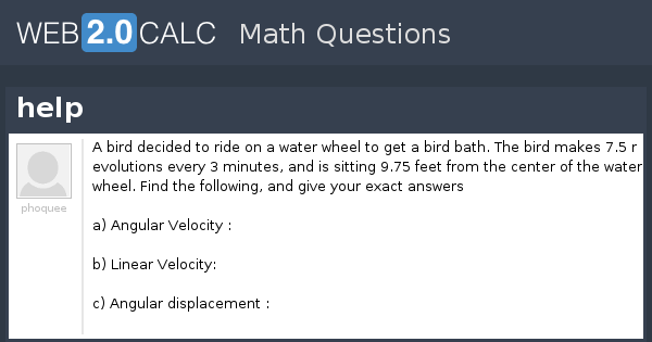 View question - help