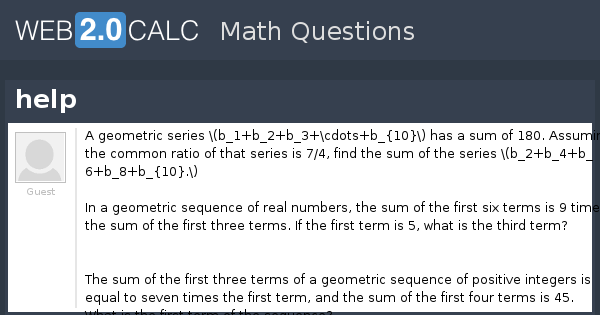 View Question Help