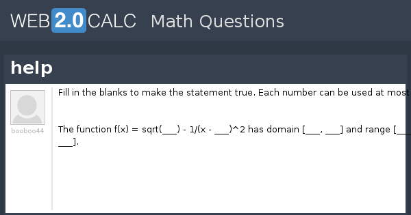 View question - help