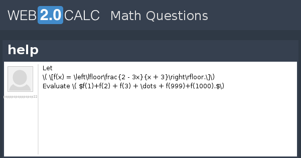 View question - help