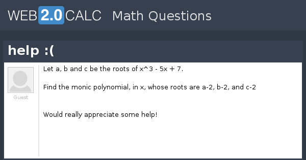 View question - help