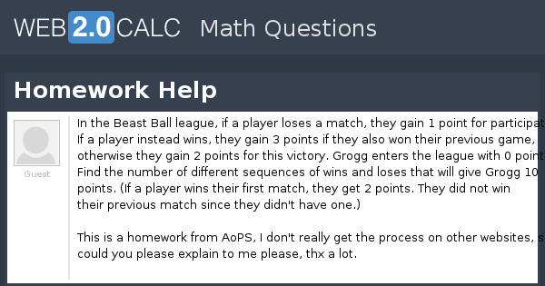 View question - Homework Help