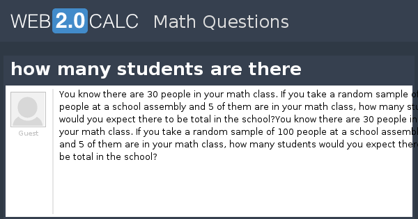 View question - how many students are there