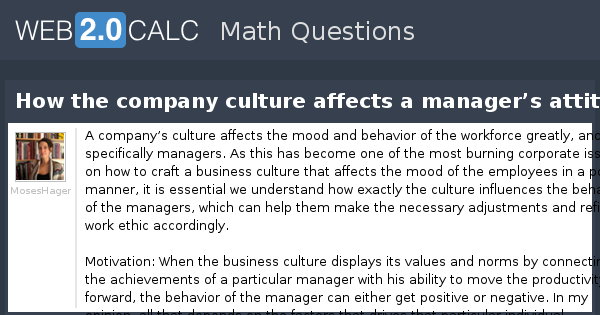 the question of whether attitude affects what happens How does it affect your opinion of yourself or the person in question is created when something happens because explain how culture affects perception. the question of whether attitude affects what happens How does it affect your opinion of yourself or the person in question is created when something happens because explain how culture affects perception.