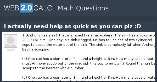 View question - I actually need help as quick as you can plz :D