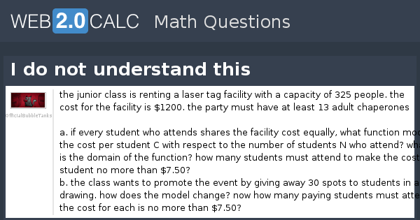 View question - I do not understand this