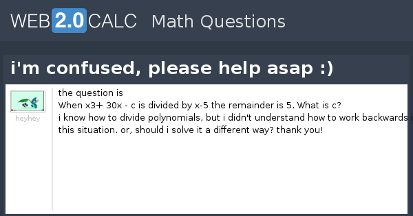 View question - i'm confused, please help asap :)